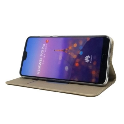 „Dux Ducis“ Skin серии Huawei P20 Pro золотой кожаный чехол-книжка | Vacins.lv
