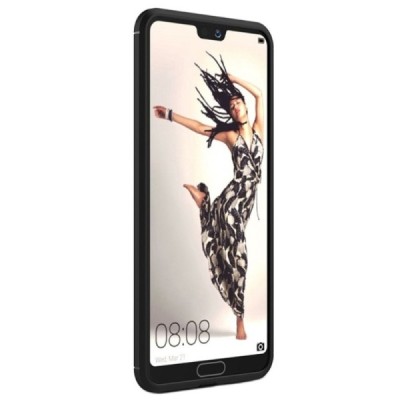 Huawei P20 Pro „Mofi“ твердый силиконовый чехол (TPU) - черный | Vacins.lv