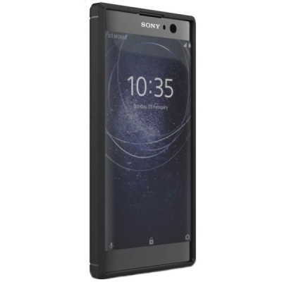 Sony Xperia XA2 (XA2 Dual) „Carbon“ твердый силиконовый чехол (TPU) - черный | Vacins.lv
