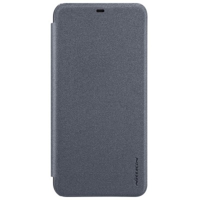 Huawei P20 Lite (Nova 3e) серый кожаный чехол-книжка Nillkin Sparkle | Vacins.lv