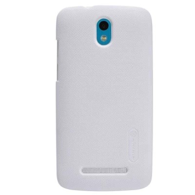 HTC Desire 500 Nillkin Frosted Shield balts plastmasas futrālis + ekrāna aizsargplēve / Vacins.lv