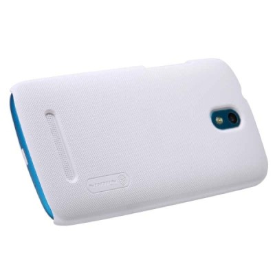 HTC Desire 500 Nillkin Frosted Shield balts plastmasas futrālis + ekrāna aizsargplēve / Vacins.lv