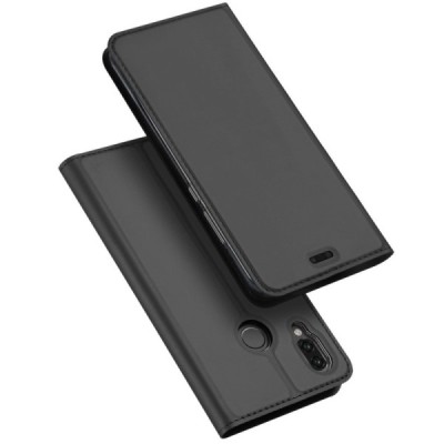 „Dux Ducis“ Skin серии Huawei P20 Lite (Nova 3e) чёрный кожаный чехол-книжка | Vacins.lv