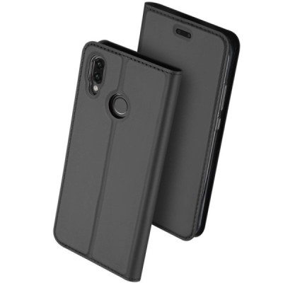 „Dux Ducis“ Skin серии Huawei P20 Lite (Nova 3e) чёрный кожаный чехол-книжка | Vacins.lv