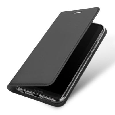 „Dux Ducis“ Skin серии Huawei P20 Lite (Nova 3e) чёрный кожаный чехол-книжка | Vacins.lv