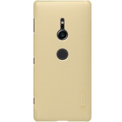 Nillkin Frosted Shield Sony Xperia XZ2 золотой пластиковый чехол + защитная пленка для экрана | Vacins.lv