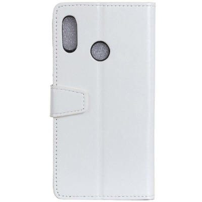 Huawei P20 Lite (Nova 3e) открываемый белый кожаный чехол - книжка | Vacins.lv
