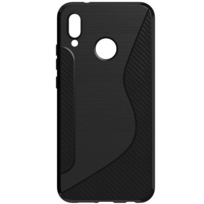 Huawei P20 Lite (Nova 3e) S-Line чёрный твердый силиконовый чехол из TPU | Vacins.lv