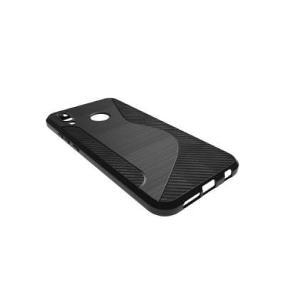 Huawei P20 Lite (Nova 3e) S-Line чёрный твердый силиконовый чехол из TPU | Vacins.lv