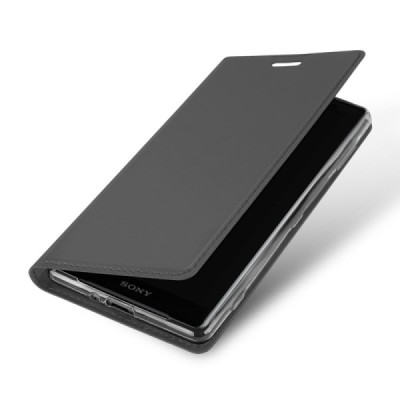 „Dux Ducis“ Skin серии Sony Xperia XZ2 Compact чёрный кожаный чехол-книжка | Vacins.lv