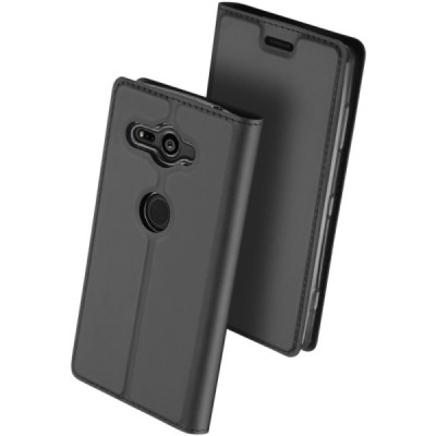 „Dux Ducis“ Skin серии Sony Xperia XZ2 Compact чёрный кожаный чехол-книжка | Vacins.lv