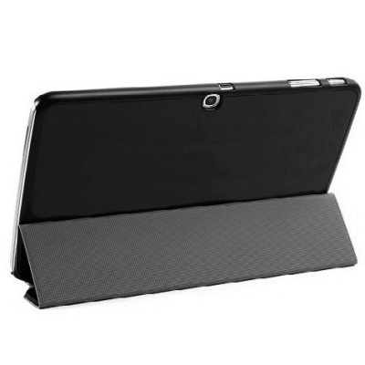 Samsung Galaxy Tab 3 10.1 P5200 (P5210) классический открываемый чехол из черной кожи | Vacins.lv