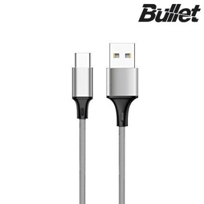Bullet USB Typec-C pelēks vads 1 m. / Vacins.lv