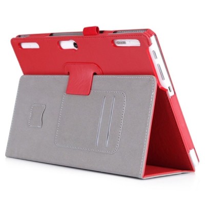 Lenovo Tab 3 10.1" TB-X103F un Tab 2 A10-30 atvēramais sarkans maciņš / Vacins.lv