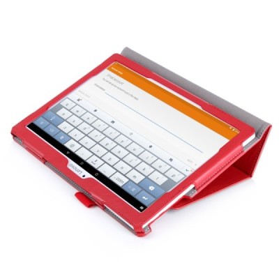 Lenovo Tab 3 10.1" TB-X103F un Tab 2 A10-30 atvēramais sarkans maciņš / Vacins.lv