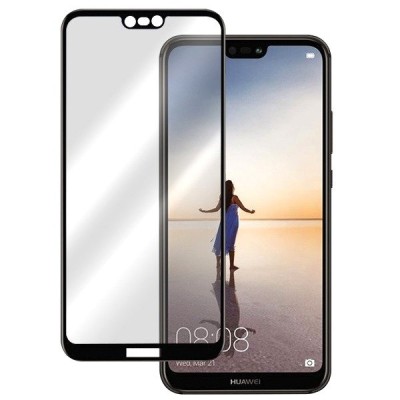 Huawei P20 Lite (Nova 3e) Imak Tempered Glass melns ekrāna aizsargstikls / Vacins.lv