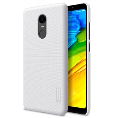 Xiaomi Redmi 5 Plus Nillkin Frosted Shield белый пластиковый чехол + защитная пленка для экрана | Vacins.lv