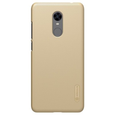 Xiaomi Redmi 5 Plus Nillkin Frosted Shield золотой пластиковый чехол + защитная пленка для экрана | Vacins.lv