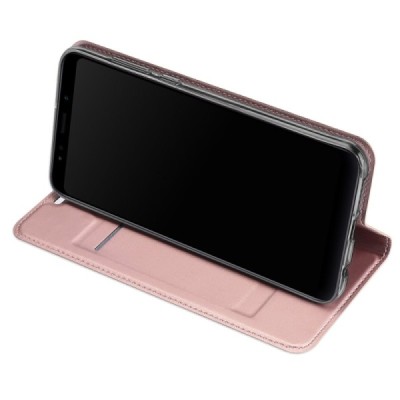 Xiaomi Redmi 5 Plus „Dux Ducis“ Skin sērijas rozs ādas atvērams maciņš / Vacins.lv