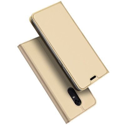 Xiaomi Redmi 5 Plus „Dux Ducis“ Skin sērijas zelta ādas atvērams maciņš / Vacins.lv