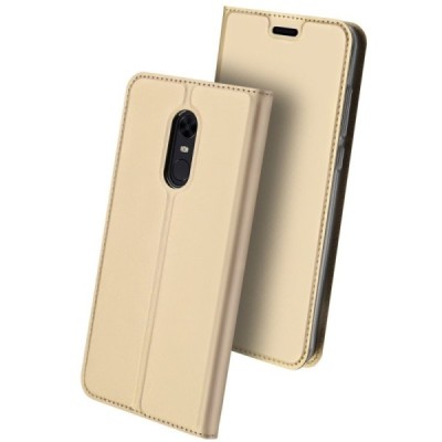 „Dux Ducis“ Skin серии Xiaomi Redmi 5 Plus золотой кожаный чехол-книжка | Vacins.lv