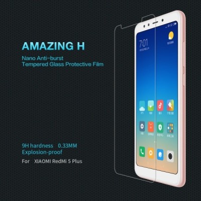 Xiaomi Redmi 5 Plus (Redmi 5 Note) „Nillkin“ H Tempered Glass усиленная защита, защитное стекло толщиной 0,33 мм | Vacins.lv