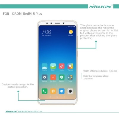 Xiaomi Redmi 5 Plus (Redmi 5 Note) „Nillkin“ H Tempered Glass усиленная защита, защитное стекло толщиной 0,33 мм | Vacins.lv