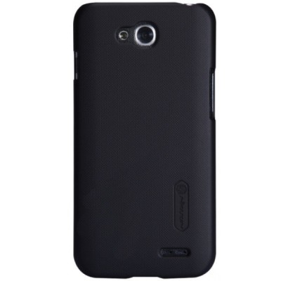 LG L90 Dual (D410) Nillkin Frosted Shield чёрный пластиковый чехол + защитная пленка для экрана | Vacins.lv