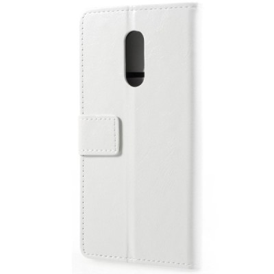 Xiaomi Redmi 5 Plus открываемый белый кожаный чехол - книжка | Vacins.lv