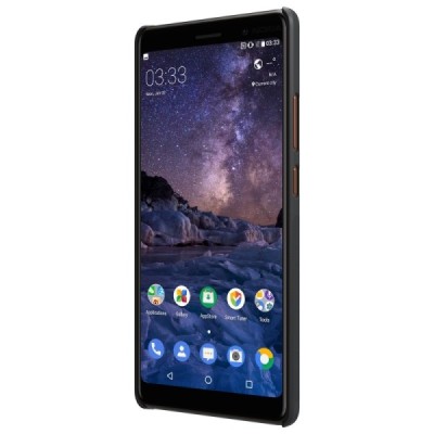 Nokia 7 Plus Frosted Shield черный пластиковый чехол | Vacins.lv