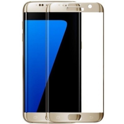Samsung Galaxy S7 Edge (G935) „3D Rewan“ 9H Tempered Glass усиленная защита, золотое защитное стекло с полным покрытием толщиной