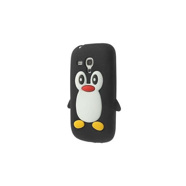 Игривый силиконовый чехол - пингвин (Galaxy S3 mini)