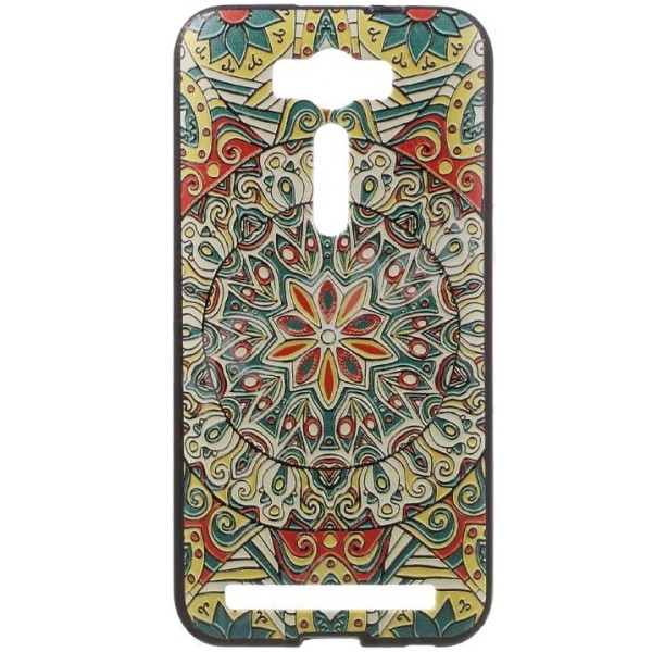 „Retro Flowers“ cieta silikona (TPU) apvalks - krāsains (Zenfone 2 Laser 5.0)