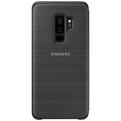 Samsung Galaxy S9+ (G965) оригинальный Smart Led View Cover открываемый чёрный кожаный чехол - книжка | Vacins.lv
