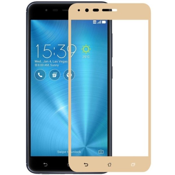 „Calans“ Tempered Glass полностью закрывающее защитное стекло толщиной 0,2 мм – золотое (Zenfone 3 Zoom)