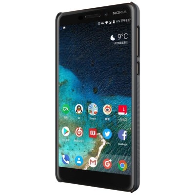 Nokia 6 2018 (Nokia 6.1) Frosted Shield черный пластиковый чехол | Vacins.lv
