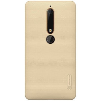 Nokia 6 2018 (Nokia 6.1) Frosted Shield золотой пластиковый чехол + защитная пленка для экрана | Vacins.lv