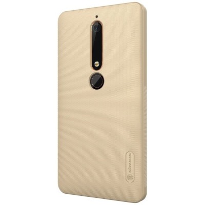 Nokia 6 2018 (Nokia 6.1) Frosted Shield золотой пластиковый чехол + защитная пленка для экрана | Vacins.lv
