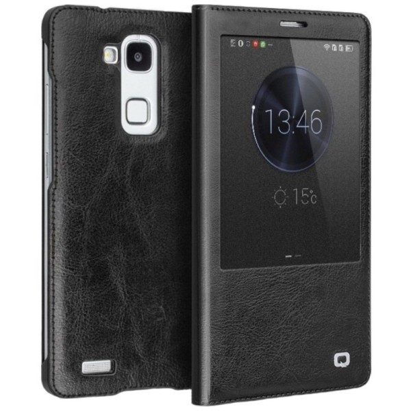 „QIALINO“ atvērams futrālis - melns (Ascend Mate 7)