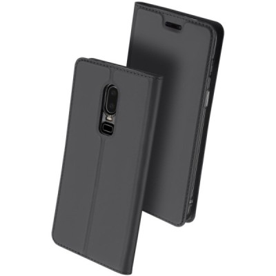 „Dux Ducis“ Skin серии OnePlus 6 (Six) чёрный кожаный чехол-книжка | Vacins.lv