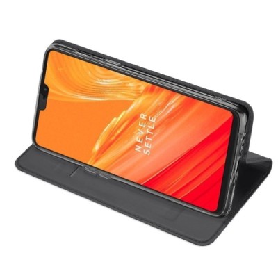 „Dux Ducis“ Skin серии OnePlus 6 (Six) чёрный кожаный чехол-книжка | Vacins.lv