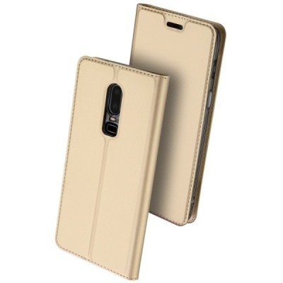 „Dux Ducis“ Skin серии OnePlus 6 (Six) золотой кожаный чехол-книжка | Vacins.lv