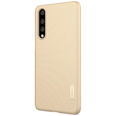 Nillkin Frosted Shield Huawei P20 Pro zelta plastmasas futrālis + ekrāna aizsargplēve / Vacins.lv