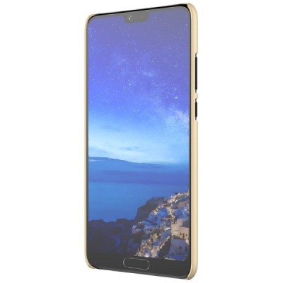 Nillkin Frosted Shield Huawei P20 Pro zelta plastmasas futrālis + ekrāna aizsargplēve / Vacins.lv