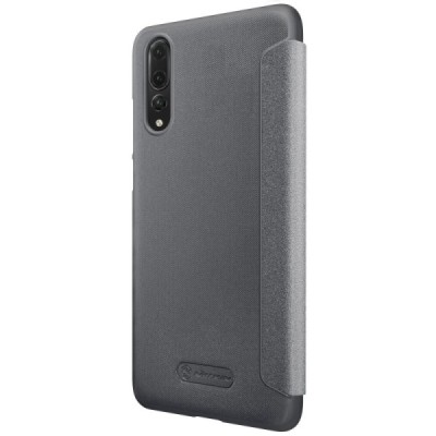Huawei P20 Pro „Nillkin“ Sparkle atvēramais pelēks maciņš / Vacins.lv