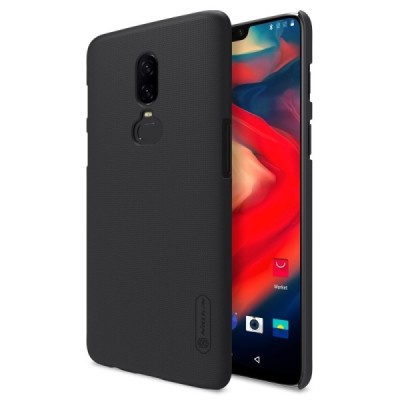 Nillkin Frosted Shield OnePlus 6 (Six) черный пластиковый чехол | Vacins.lv