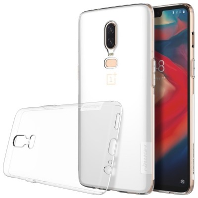 OnePlus 6 (Six) Nillkin Nature тонкий прозрачный силиконовый чехол (TPU) | Vacins.lv