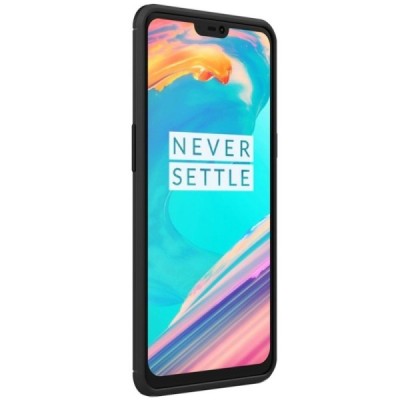 OnePlus 6 (Six) „Carbon“ cieta silikona (TPU) melns apvalks / vacins.lv