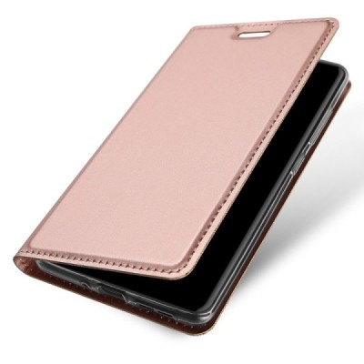 Nokia 8 Sirocco (Nokia 9) „Dux Ducis“ Skin sērijas rozs ādas atvērams maciņš / Vacins.lv