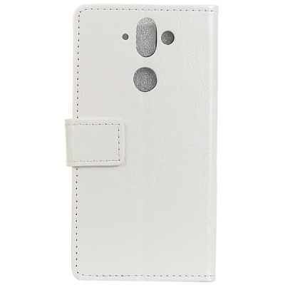 Nokia 8 Sirocco (Nokia 9) открываемый белый кожаный чехол - книжка | Vacins.lv